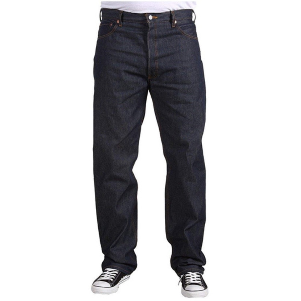Levi’s Men 501 BT Button Fly Rigid Blue Shrink To Fit Denim Jeans Size 64